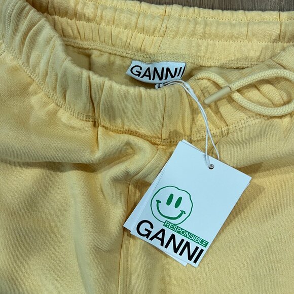 NWT Ganni Butter Yellow Anise Flower Sweatpants Size XXS - Picture 4 of 7